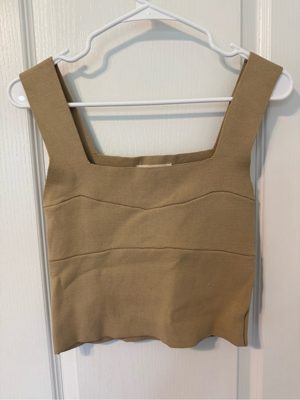 Listicle Square-Neck Tank Top in Tan